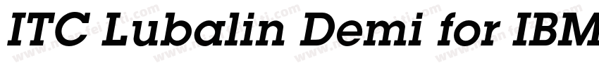 ITC Lubalin Demi for IBM字体转换
